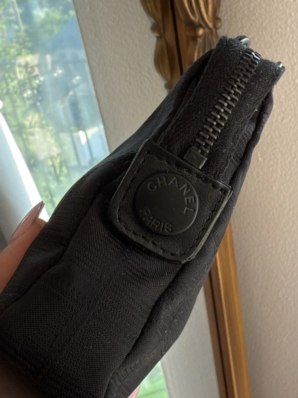Chanel Black Travel Line Pouchette